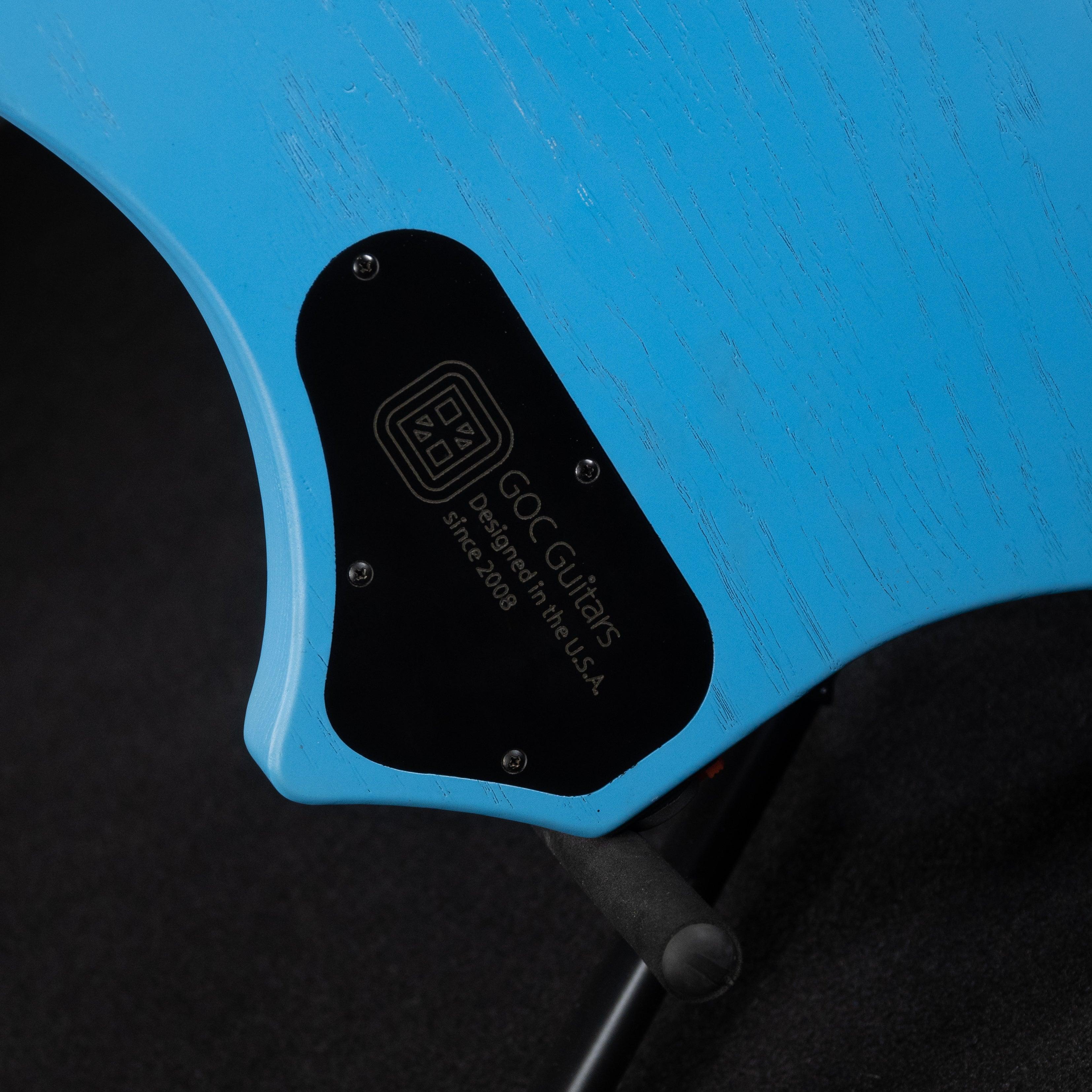 GOC Satya 8 8-String Headless Guitar (Worn Blue) - Impulse Music Co.