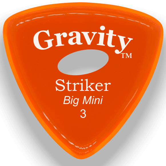 Gravity Picks Striker Big Mini 3 Single-Round Grip Unpolished - Impulse Music Co.