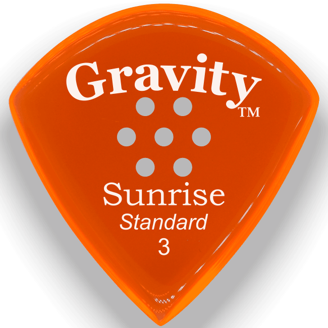 Gravity Picks Sunrise Standard 3 Unpolished Multi-Hole Grip - Impulse Music Co.