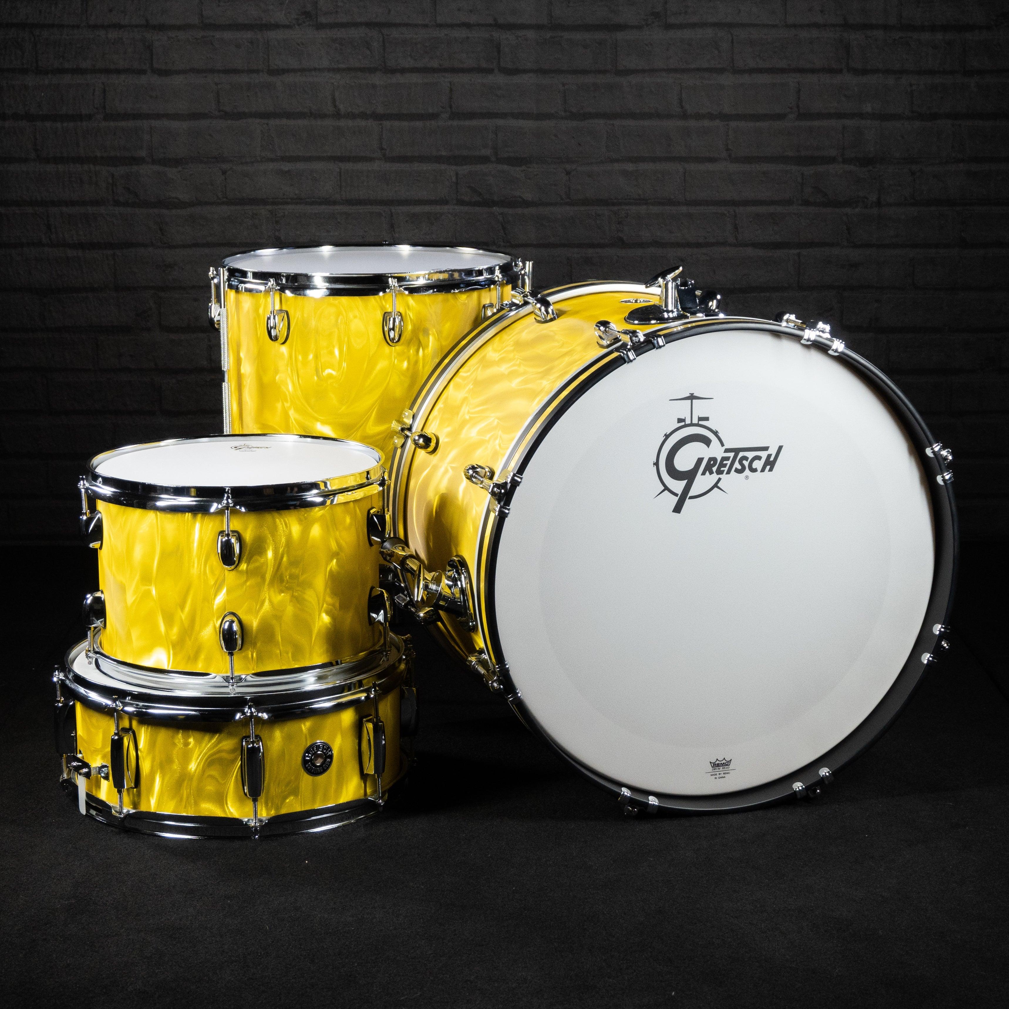 Gretsch Drums Catalina Club CT1-J404 4-Piece Drum Kit (Yellow Satin Flame) - Impulse Music Co.