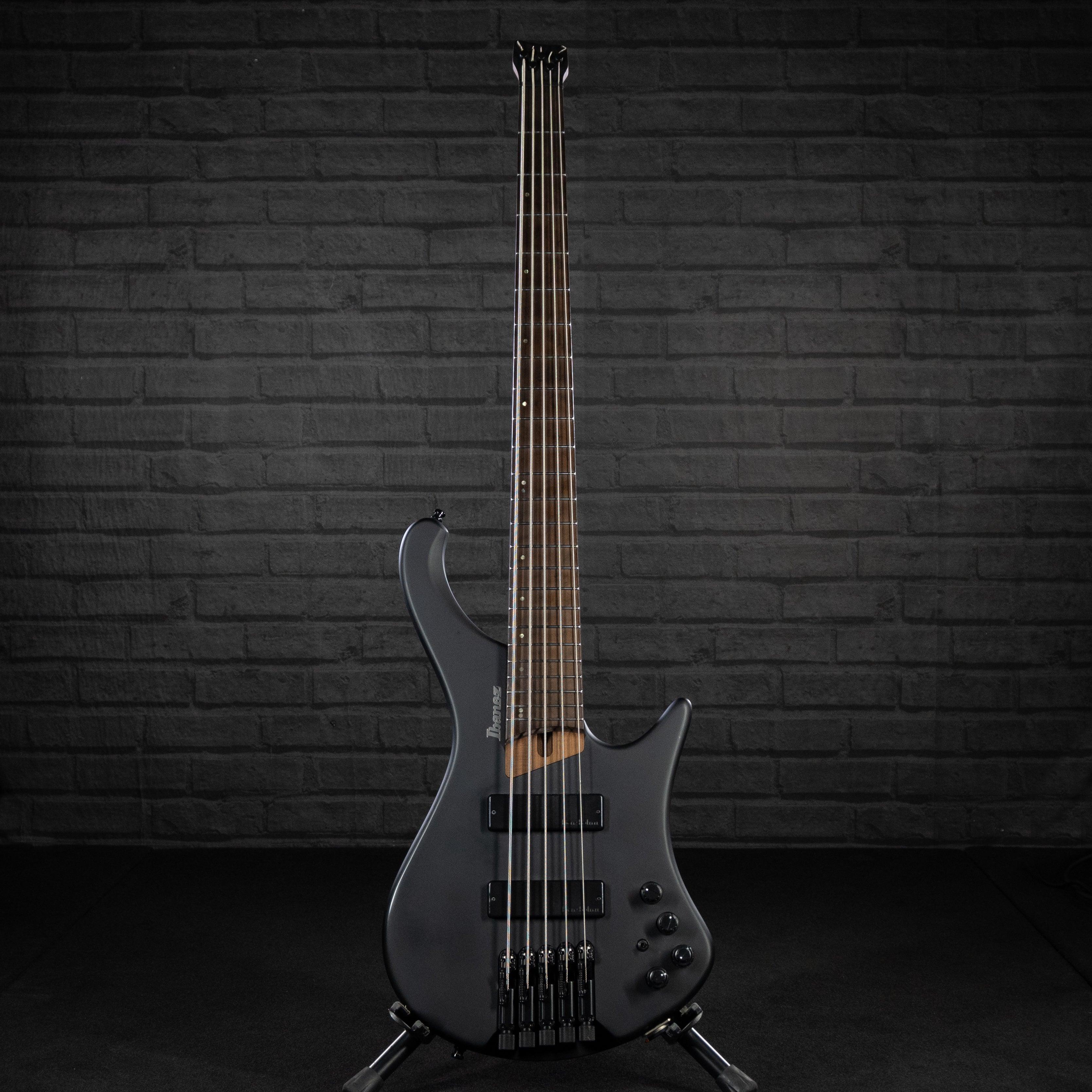Ibanez EHB1005SMS Electric Headless 5 String Bass (Black Flat) USED - Impulse Music Co.