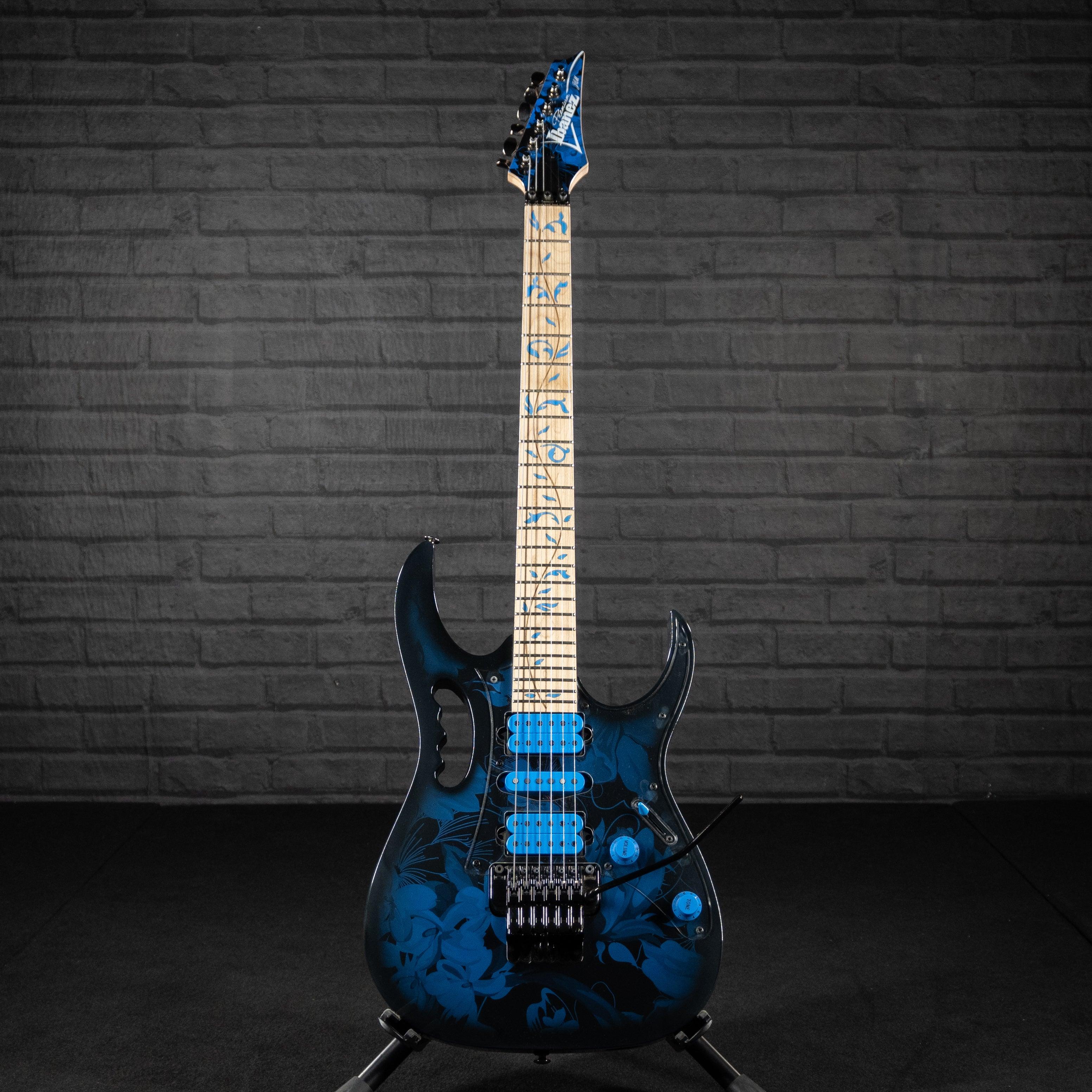 Ibanez JEM77P Steve Vai Signature Electric Guitar (Blue Floral Pattern) USED - Impulse Music Co.