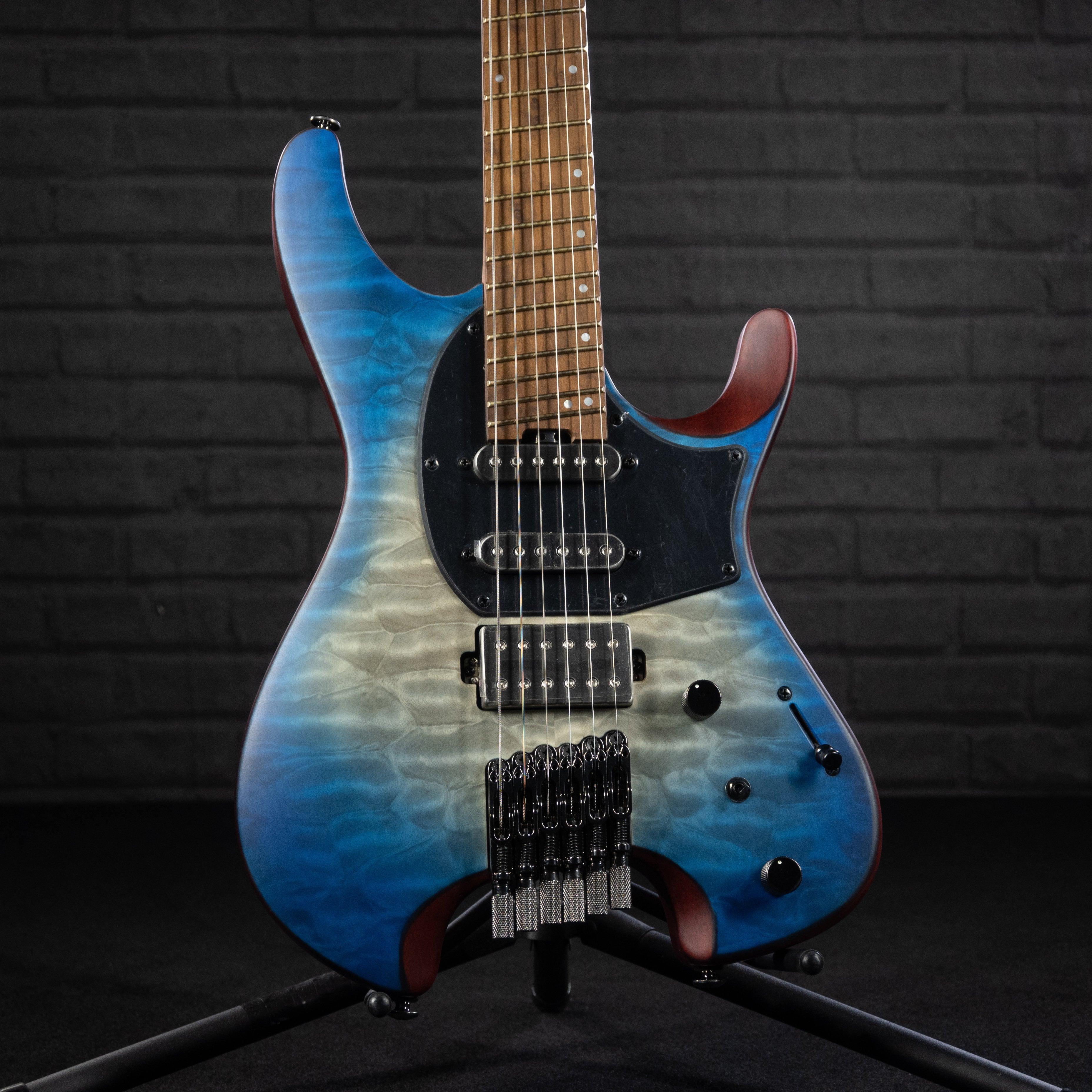 Ibanez Q Series QX54QM Headless 6-String Electric Guitar (Blue Sphere Burst Matte) - Impulse Music Co.