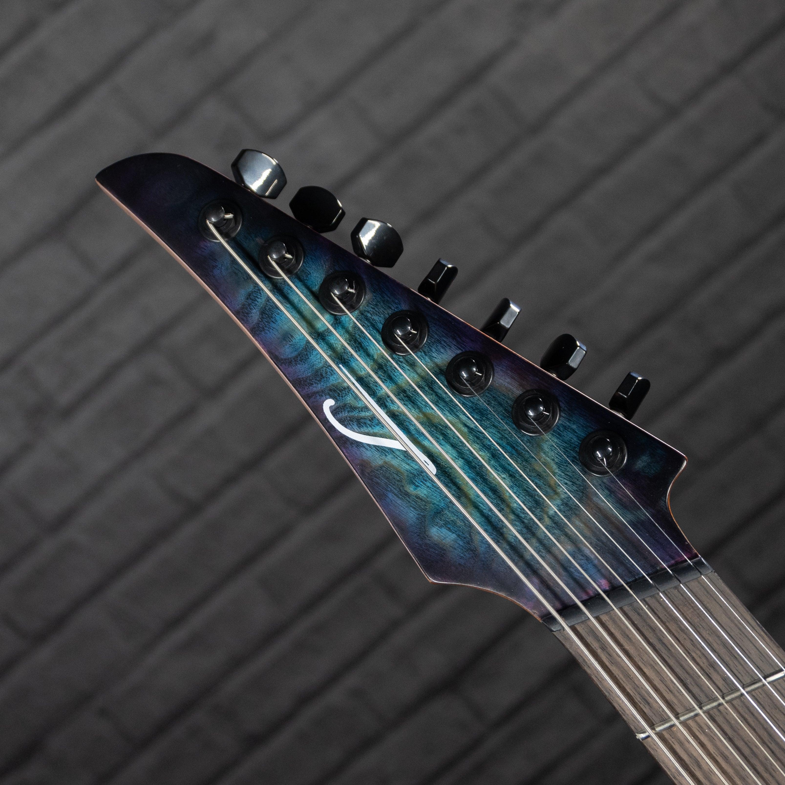 Legator Ninja N7FP 7-string Multiscale Electric Guitar (Cali Cobalt) - Impulse Music Co.