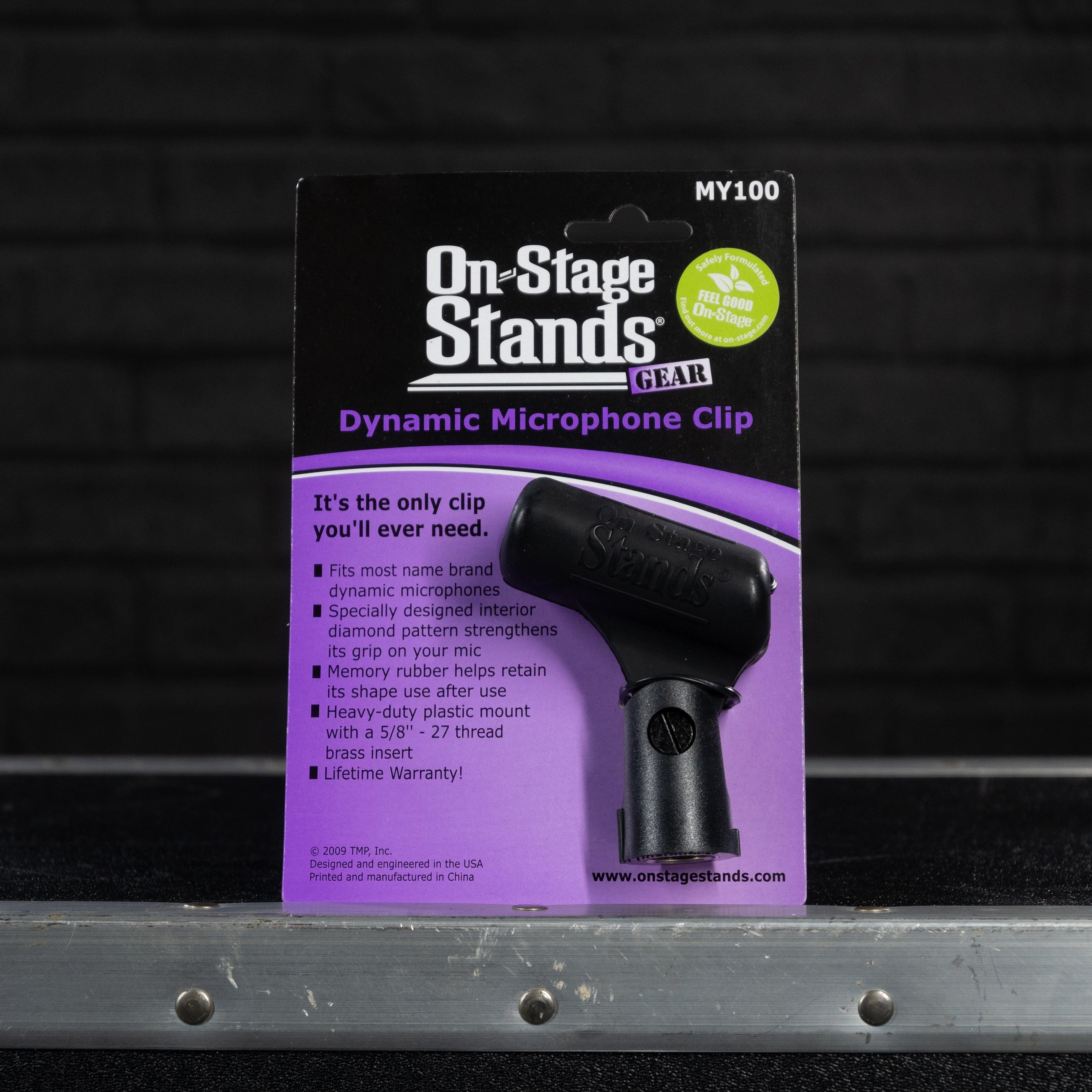 On-Stage MY100 Unbreakable Rubber Dynamic Mic Clip - Impulse Music Co.
