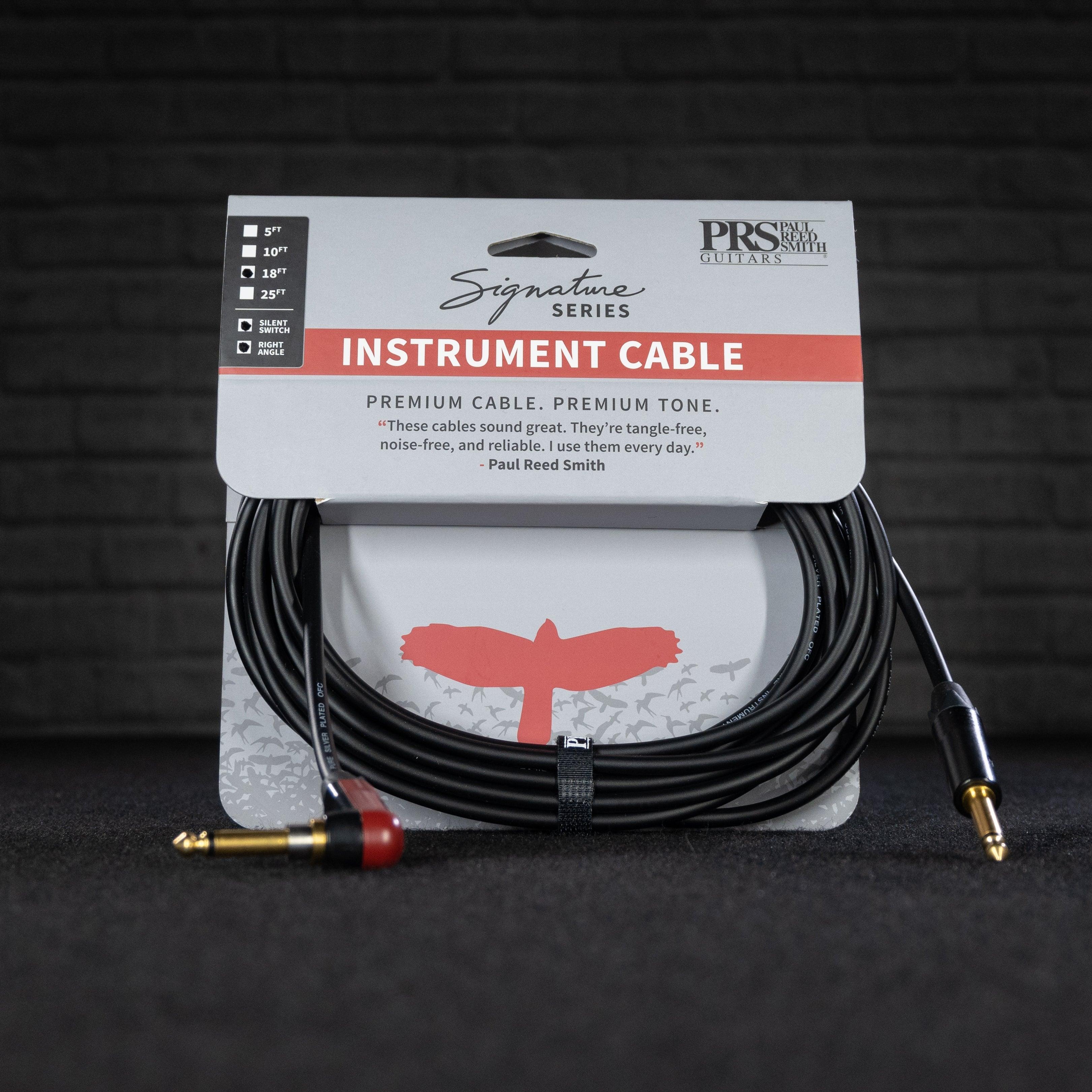 PRS 18ft Signature Instrument Cable - Angle/Silent - Impulse Music Co.