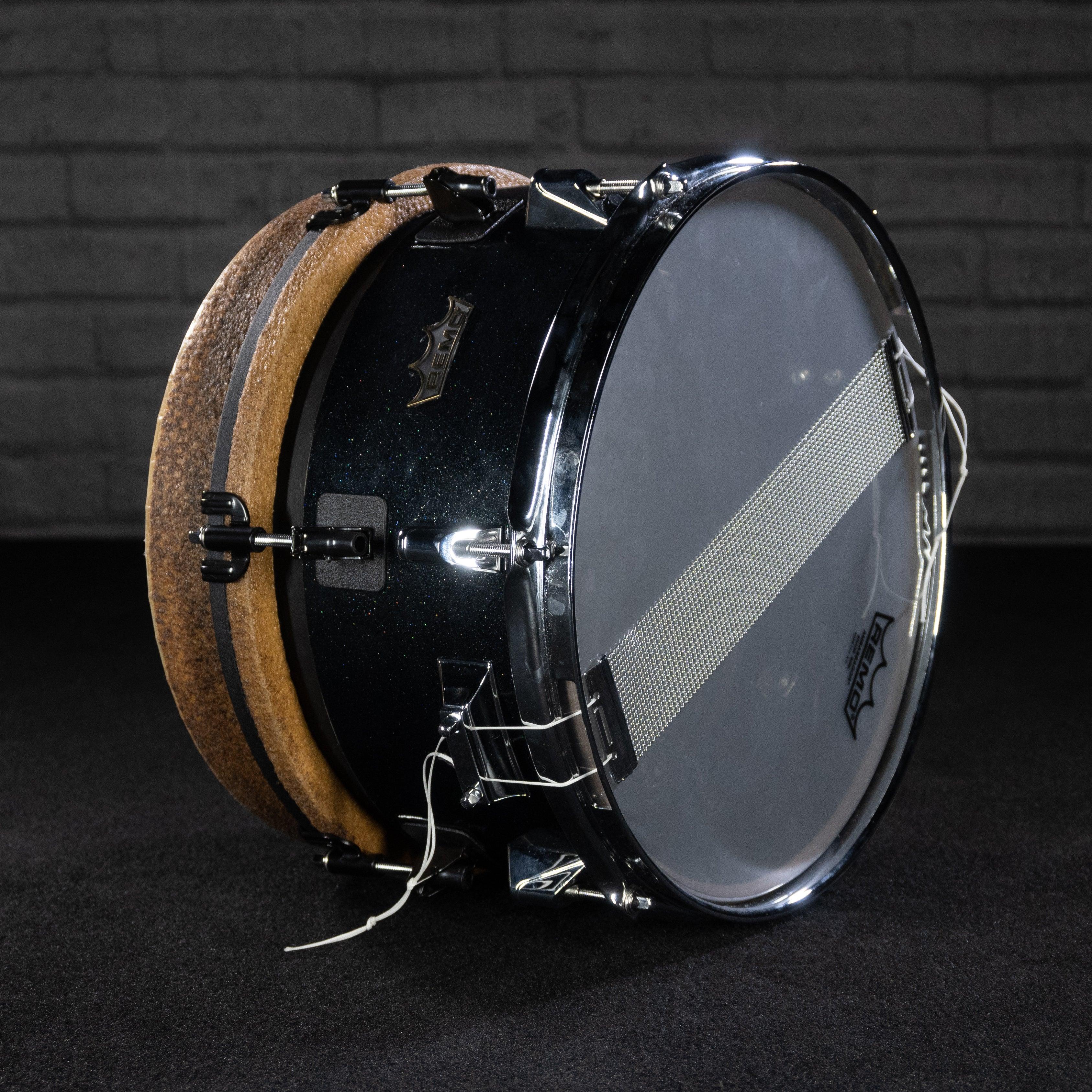 Remo Mondo Snare Black Sparkle with Hand Drum Top - Impulse Music Co.