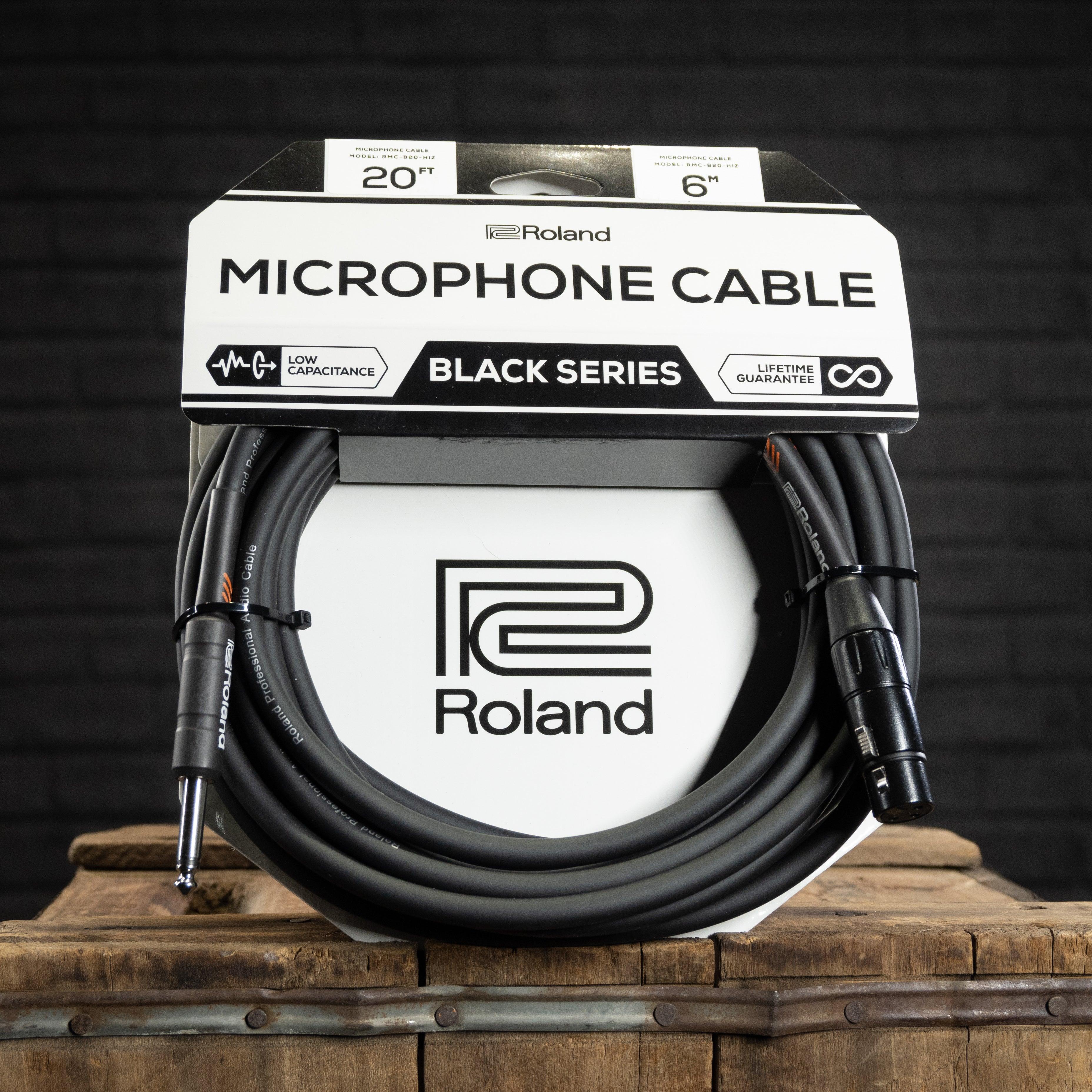 Roland Black Series 20' Microphone Cable - Impulse Music Co.