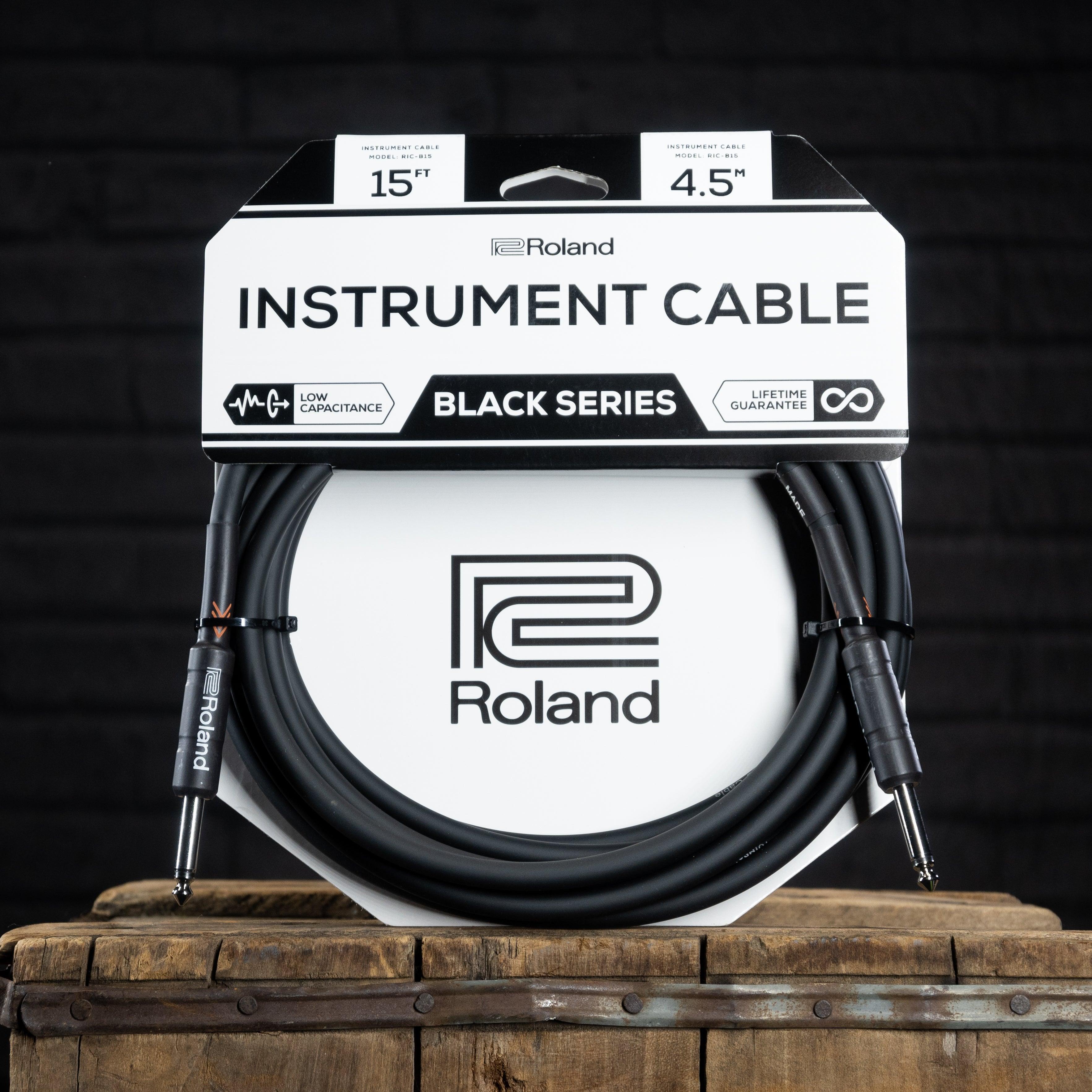 Roland Black Series Instrument Cable 15ft. - Impulse Music Co.