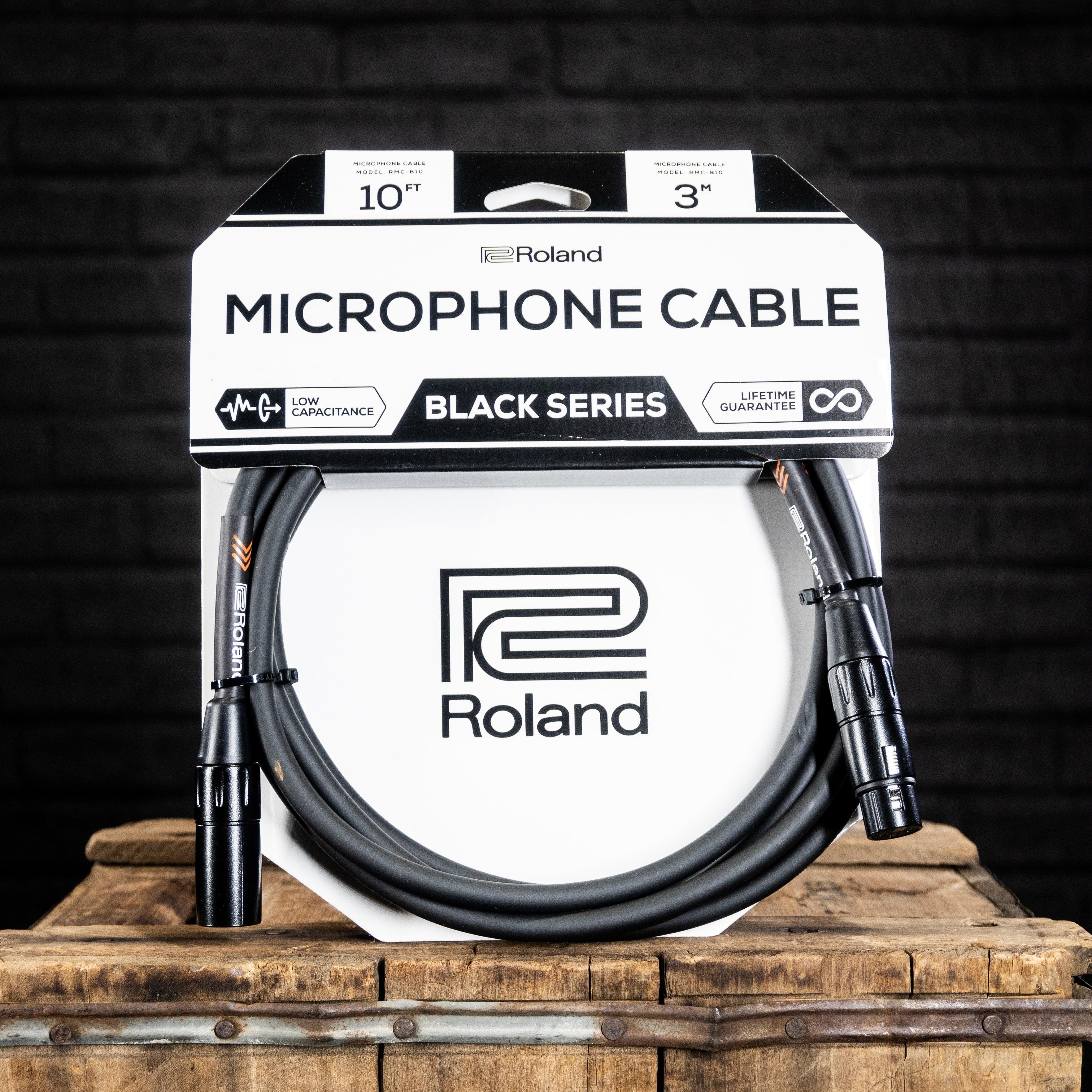 Roland Black Series Microphone Cable 10ft. - Impulse Music Co.