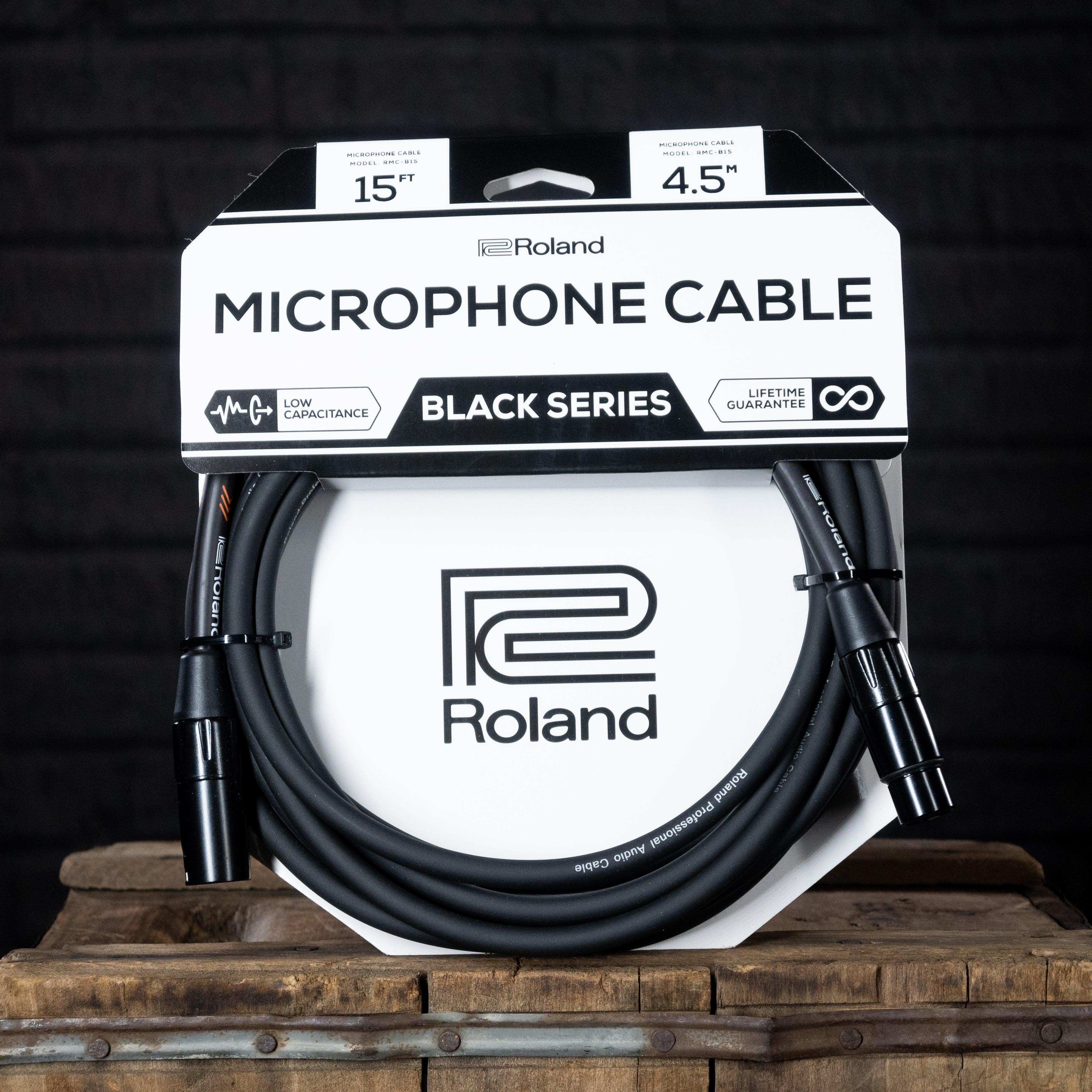 Roland Black Series Microphone Cable 15ft. - Impulse Music Co.