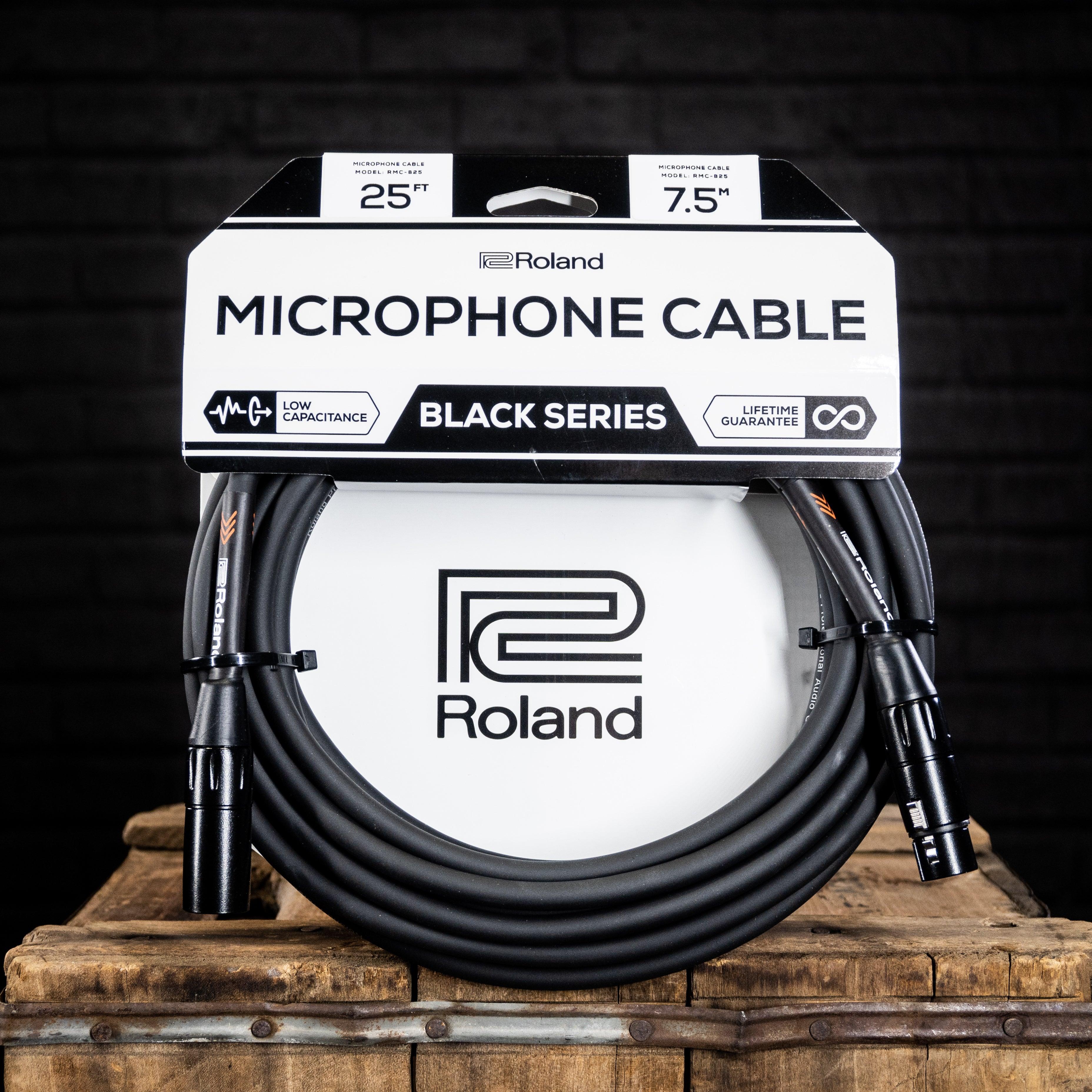 Roland Black Series Microphone Cable 25ft. - Impulse Music Co.