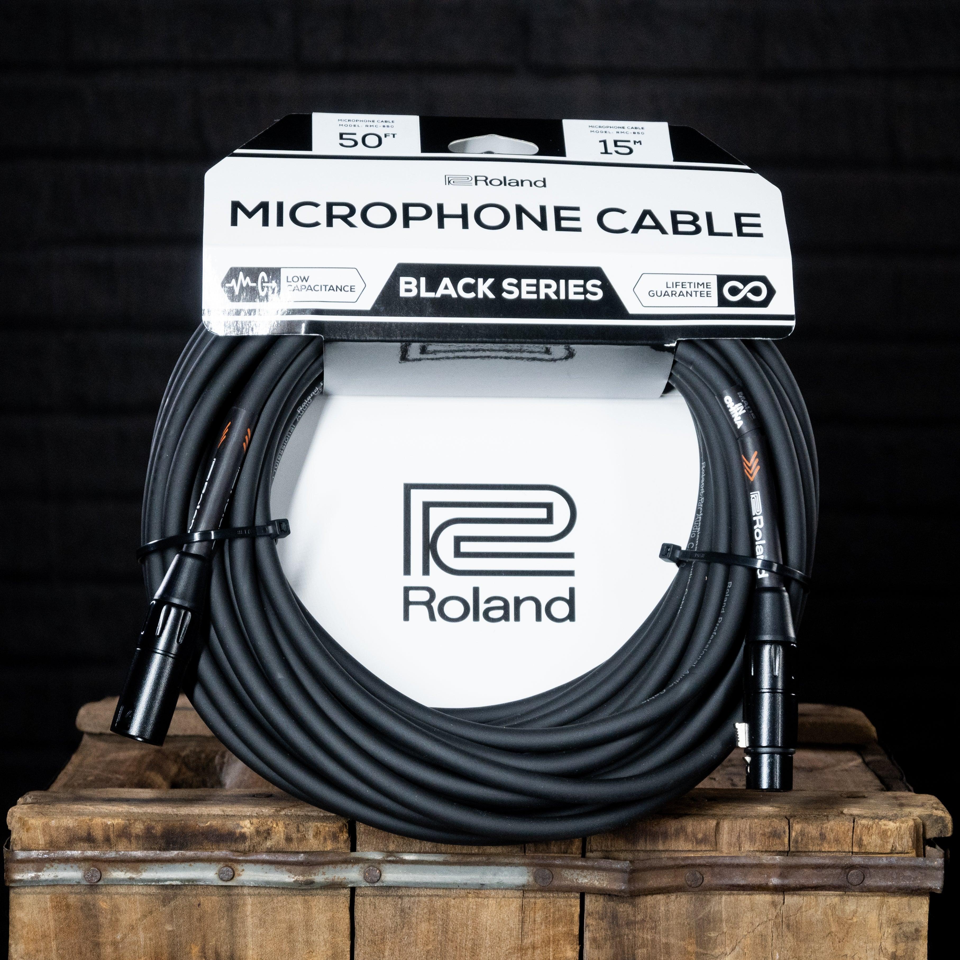 Roland Black Series Microphone Cable 50ft. - Impulse Music Co.