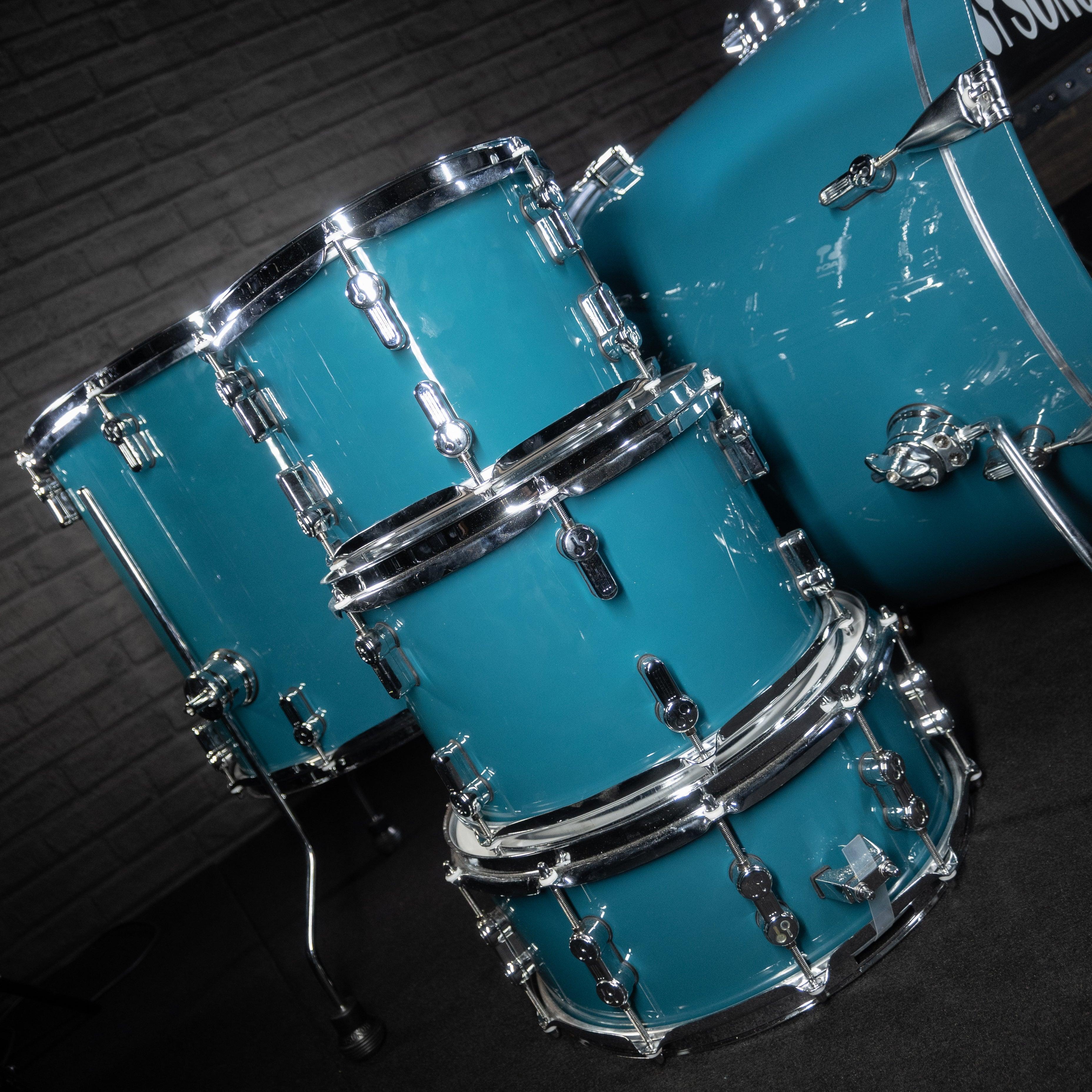 Sonor AQ1 Stage 5 Piece Drum Kit with Hardware (Caribbean Blue) USED - Impulse Music Co.