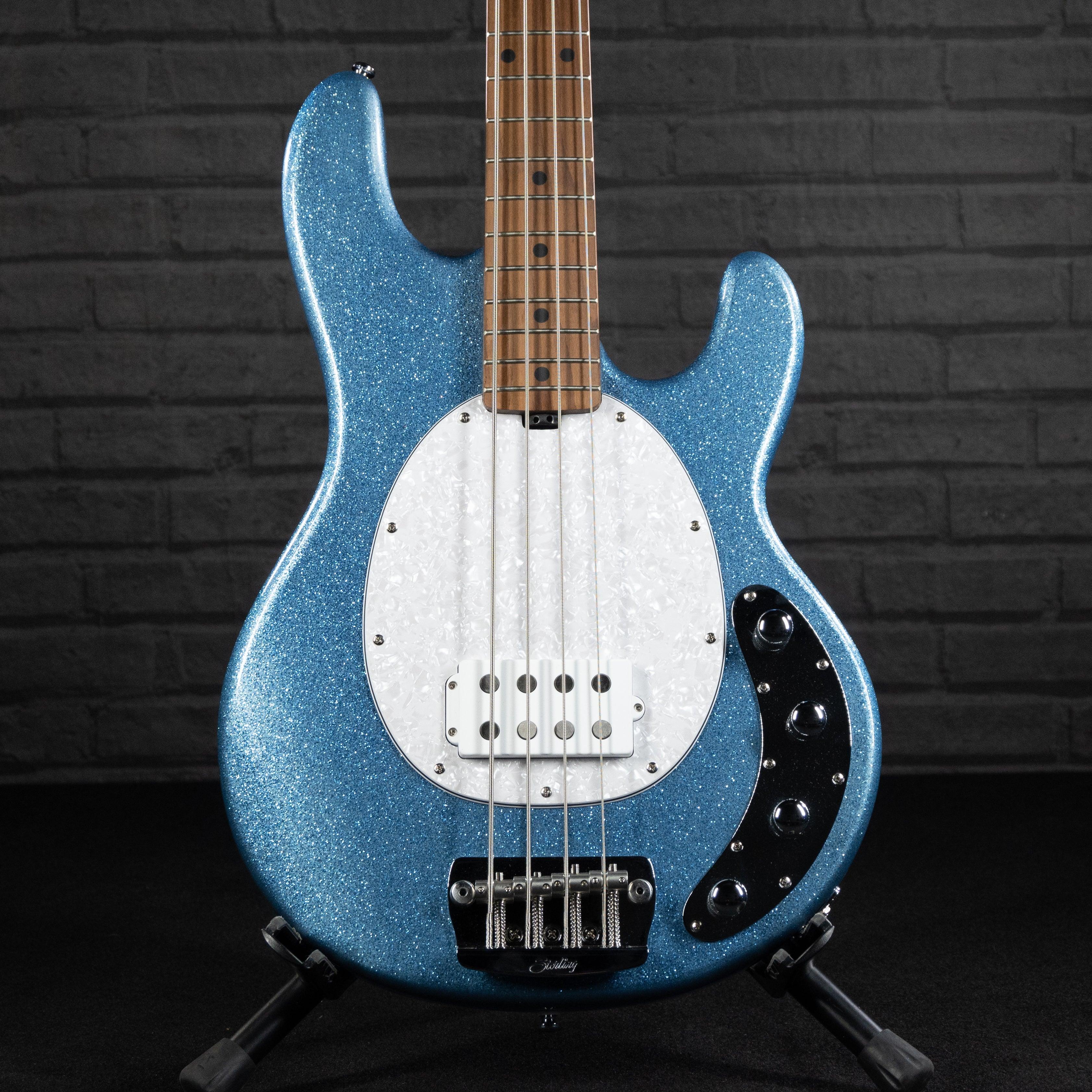 Sterling by Music Man StingRay Ray34 (Blue Sparkle) - Impulse Music Co.