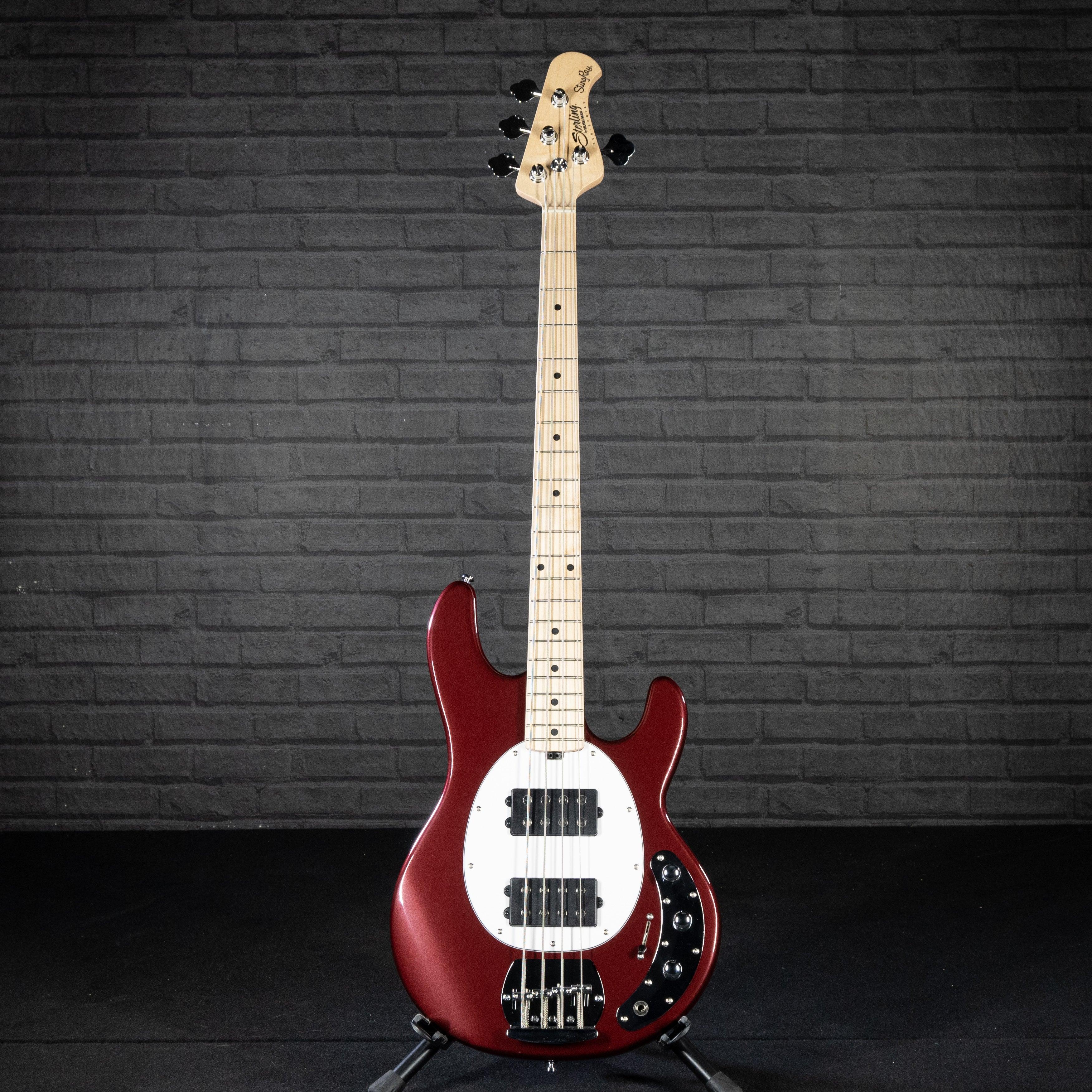 Sterling by Music Man StingRay RAY4HH Electric Bass Guitar (Candy Apple Red) - Impulse Music Co.
