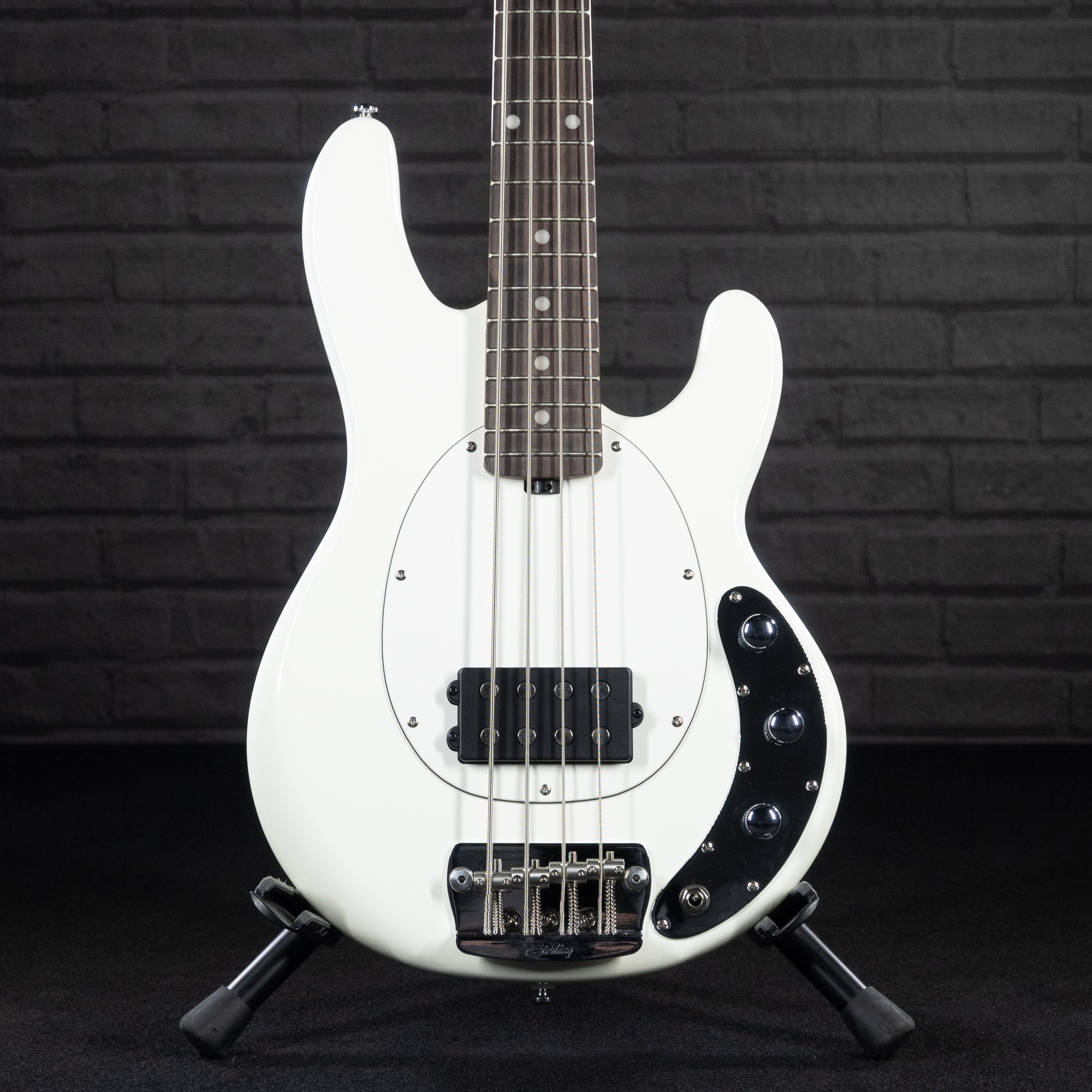 Sterling by Music Man Stingray Short Scale RAYSS4 (Olympic White) - Impulse Music Co.